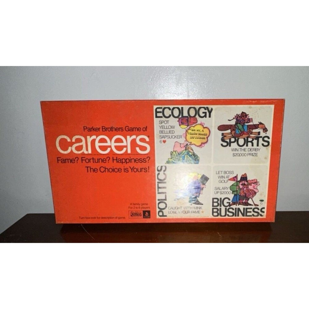 Vintage Careers Board Game 1971 Parker Brothers Family 2-6 Players 8 & Up READ